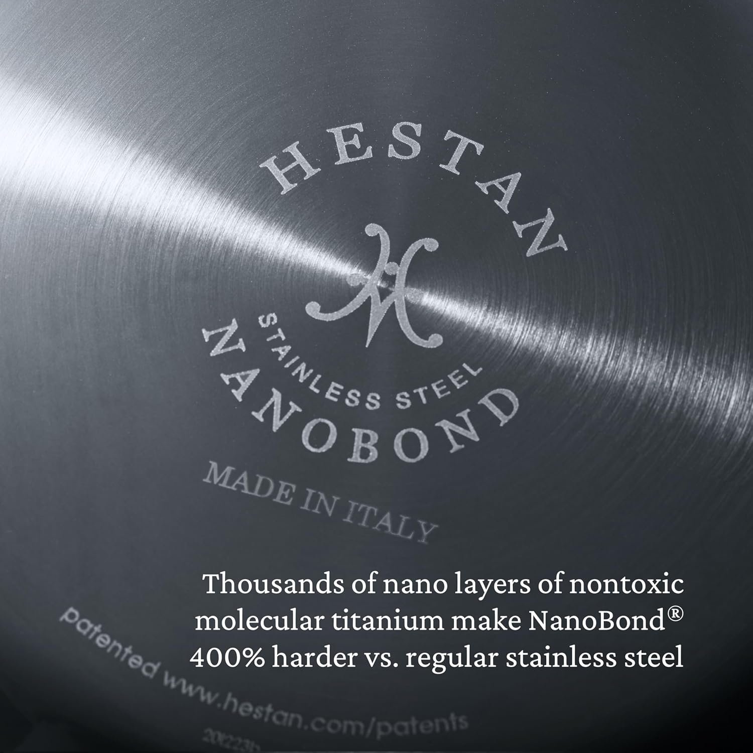 Hestan-NanoBond Sart de acero inoxidable titanio de 3.5 cuartos de galon con tapa.7