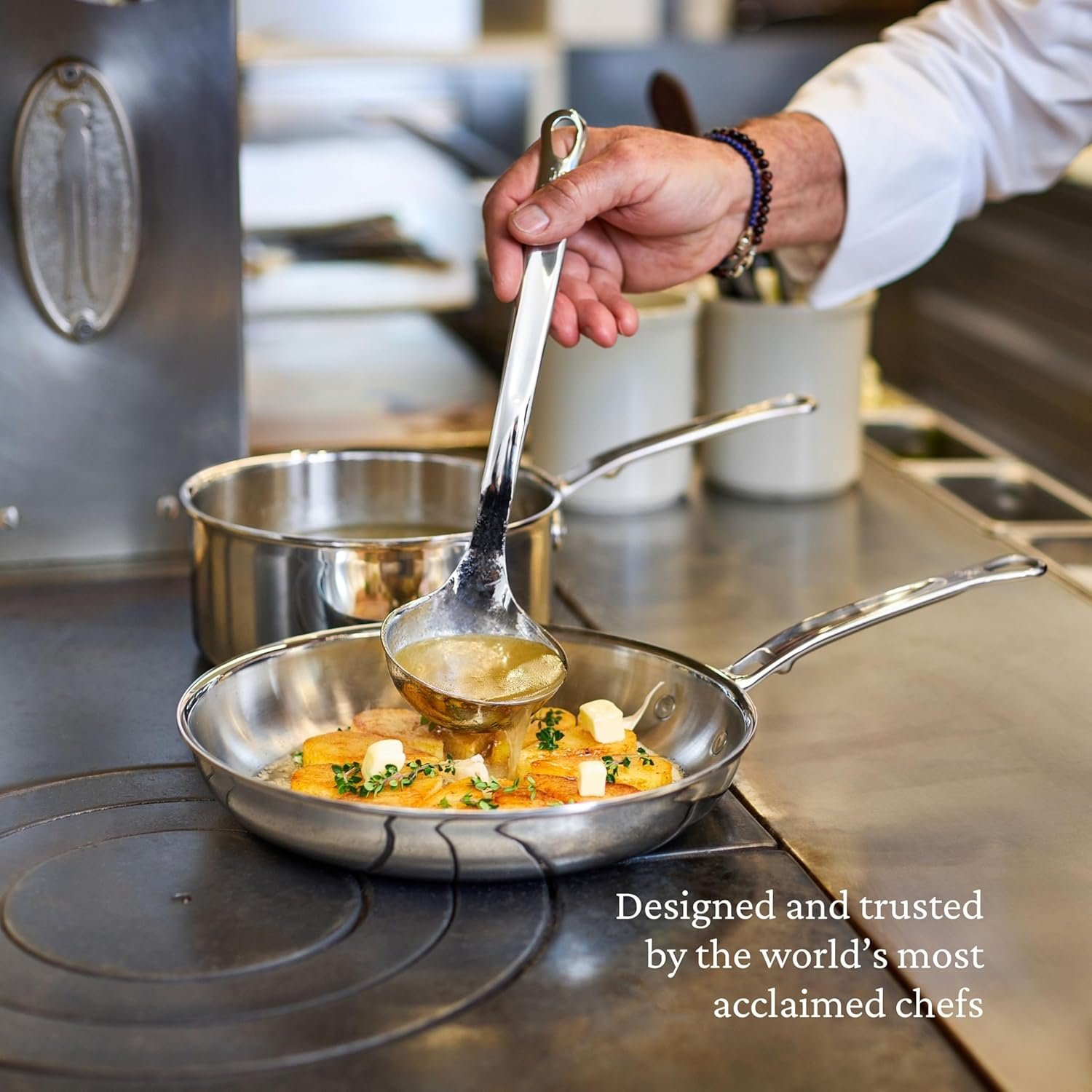 Hestan-ProBond juego de ollas y tetera de 3 cuartos de g.1