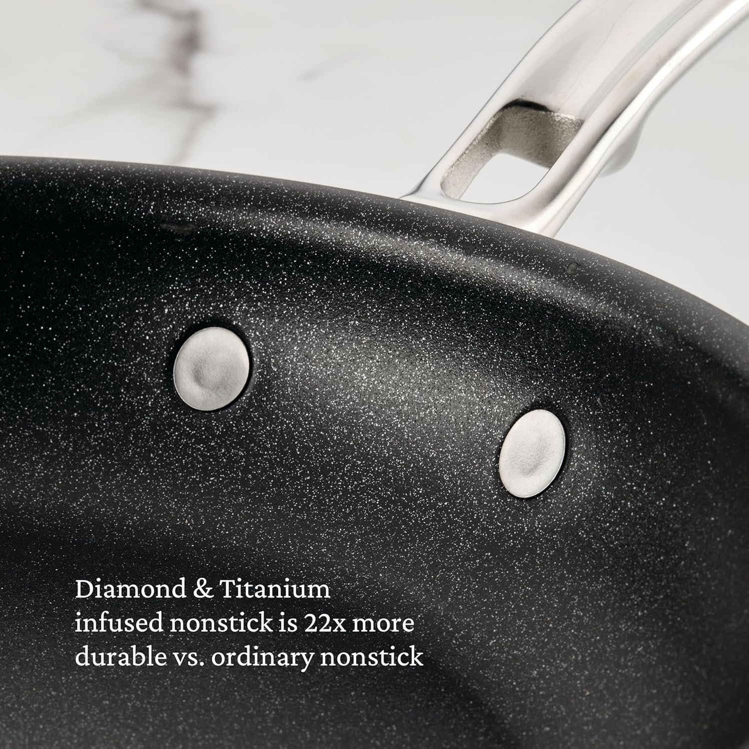 Hestan ProBond Luxe TITUM - Juego de sartenes antiadherentes (8.5 y 11 pulgadas), construcción ProCore.2