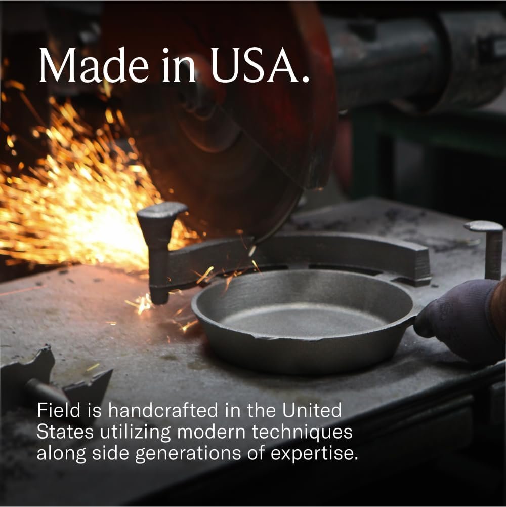Sartén Field Company número 8 de hierro fundido curado a mano