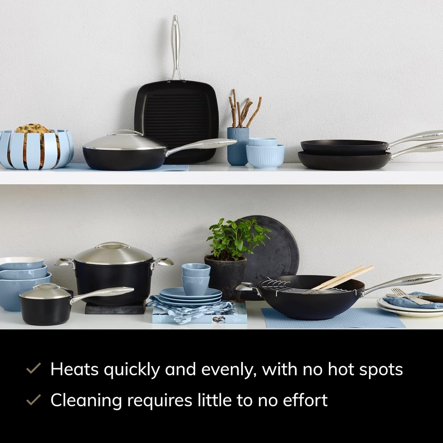 SCANPAN Juego de utensilios de cocina profesionales de 7 piezas, antiadherentes.5