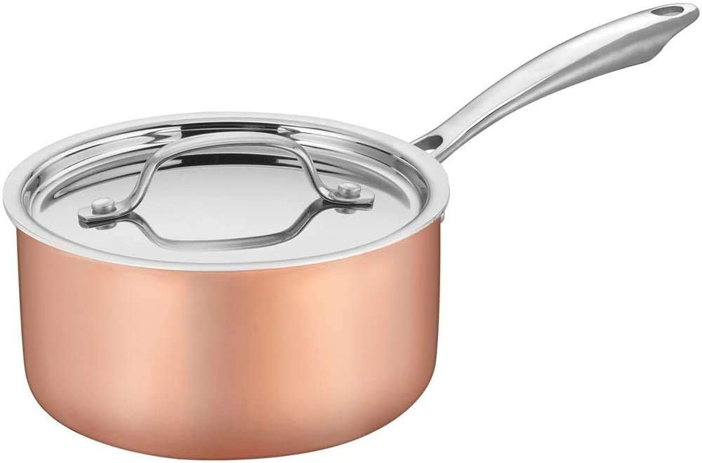 Cuisinart CTPG-11PC Juego de utensilios de cocina de cobre de tres capas de acero inoxidable de 11 piezas con núcleo de aluminio.3
