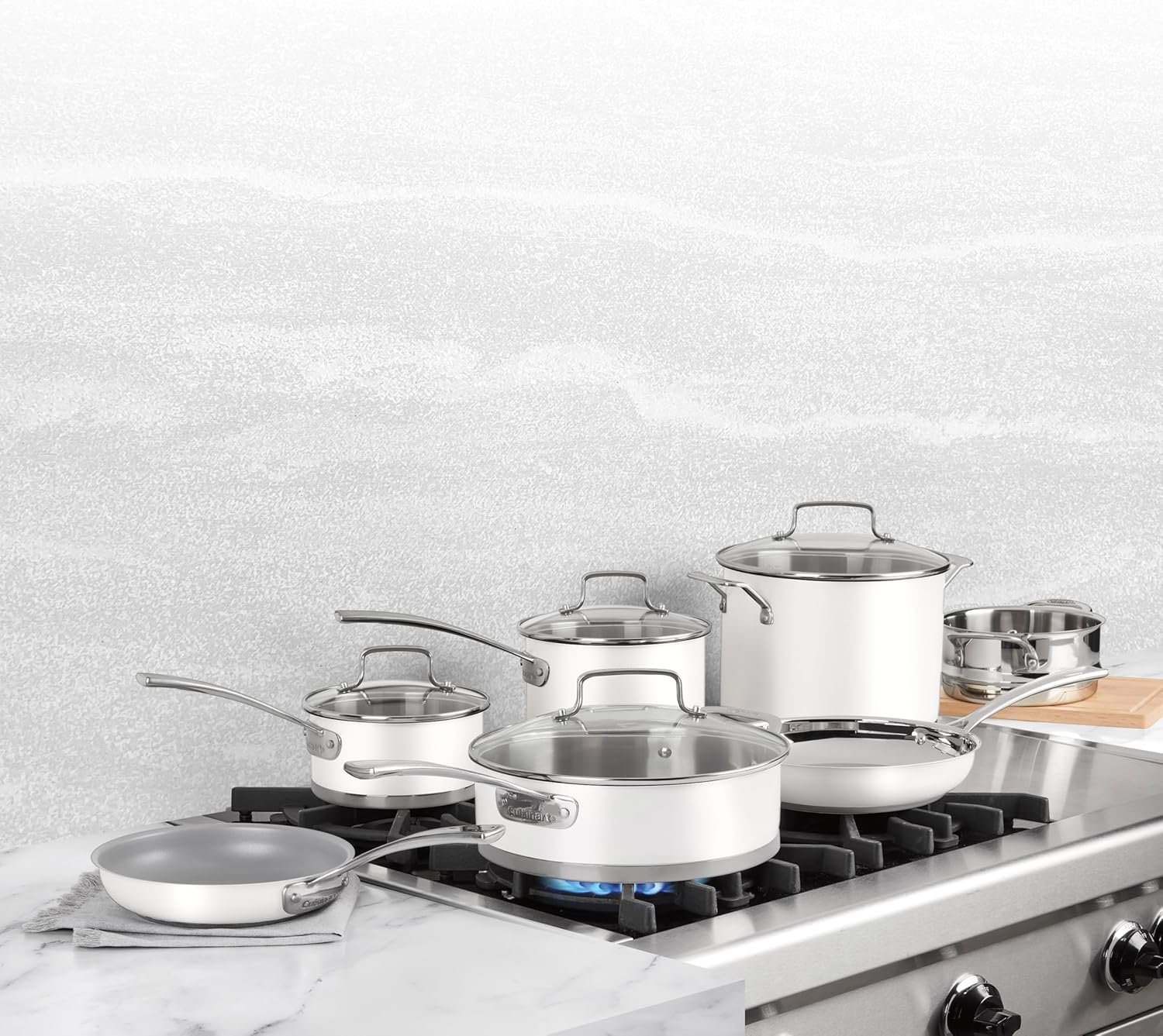 Cuisinart Juego de 11 piezas de acero inoxidable blanco mate.2