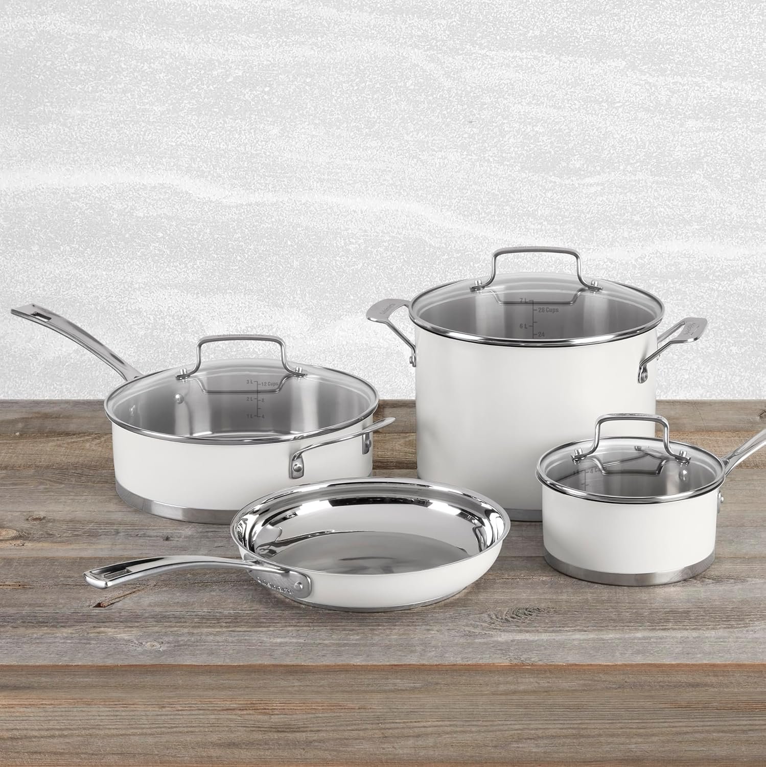 Cuisinart Juego de 11 piezas de acero inoxidable blanco mate.3
