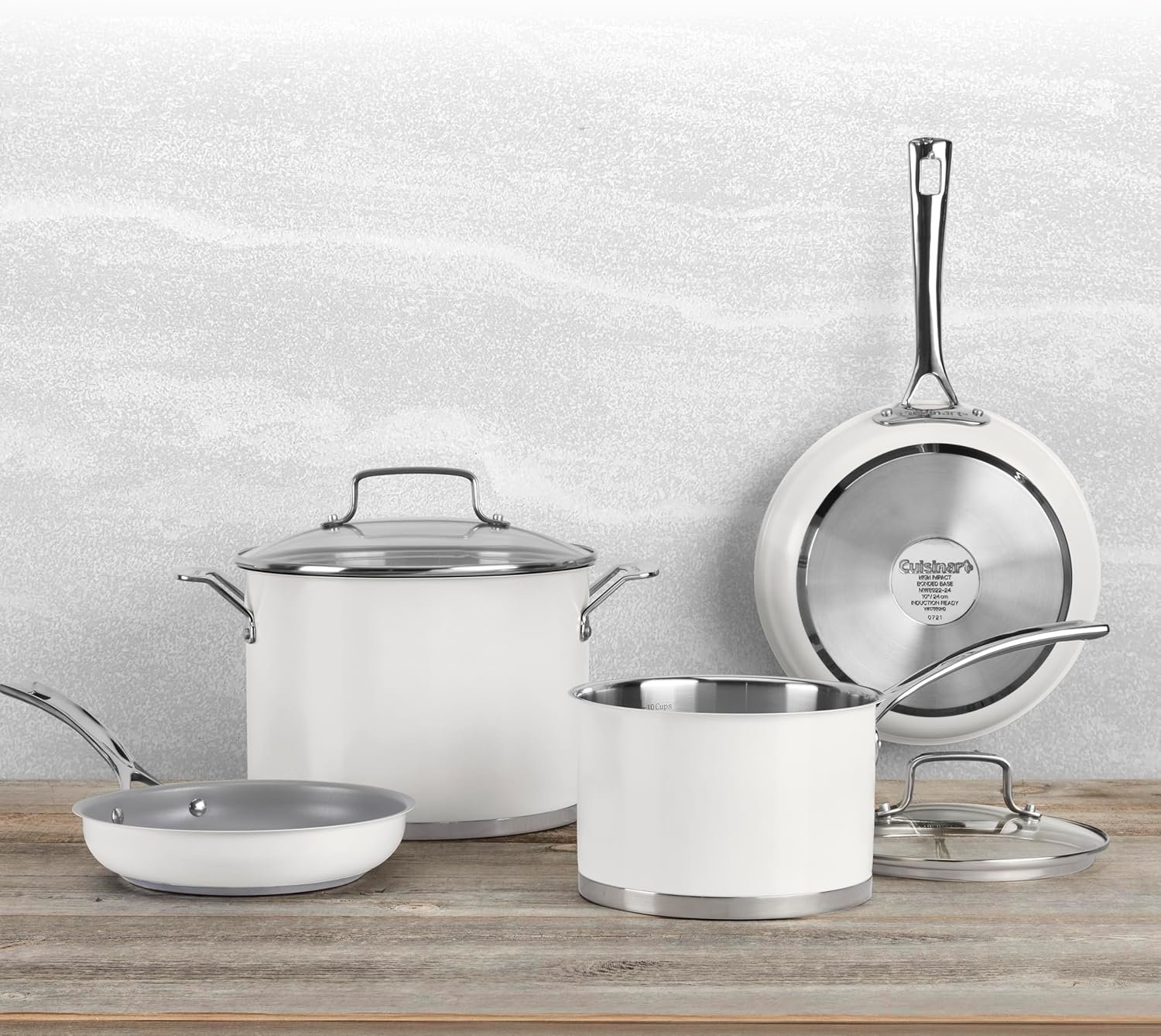 Cuisinart Juego de 11 piezas de acero inoxidable blanco mate.4