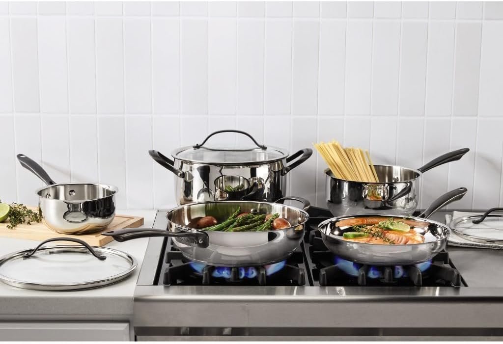 Cuisinart RADIANT PRO - Juego de utensilios de cocina de acero inoxidable con acabado de titanio cepillado (11 piezas).1