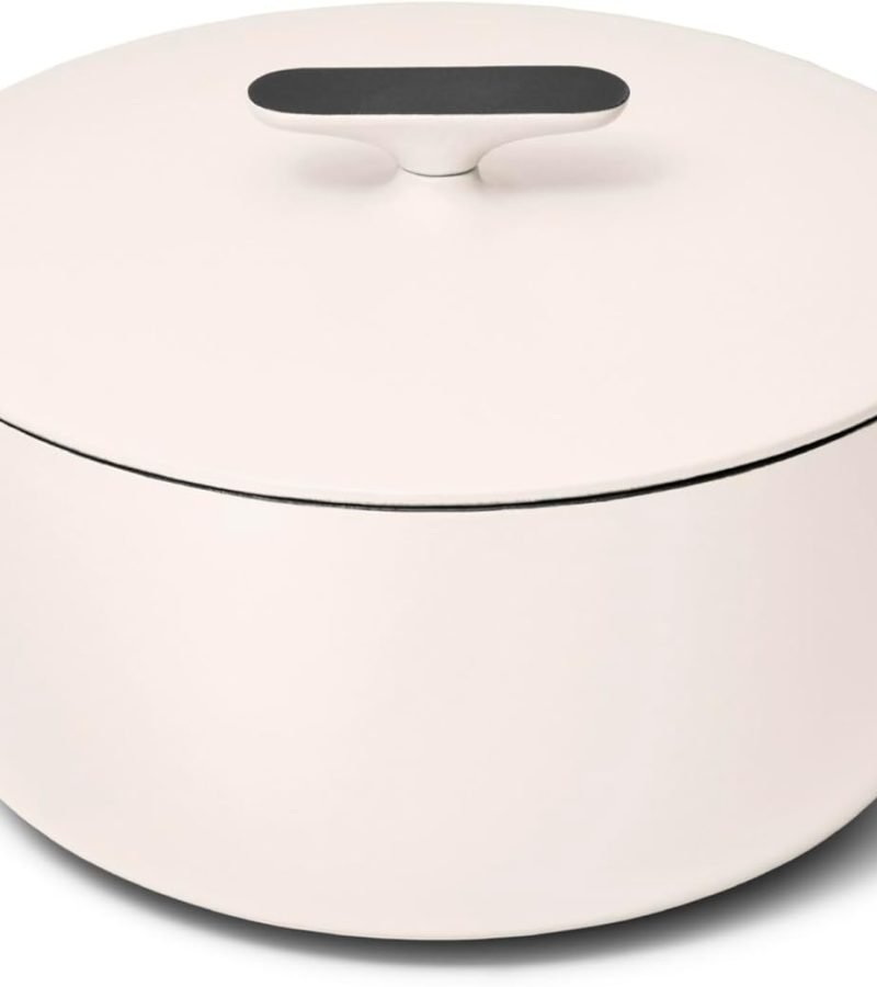 Caraway Horno holandés esmaltado, horno holandés de hierro fundido de 6.5 cuartos de galón con tapa,