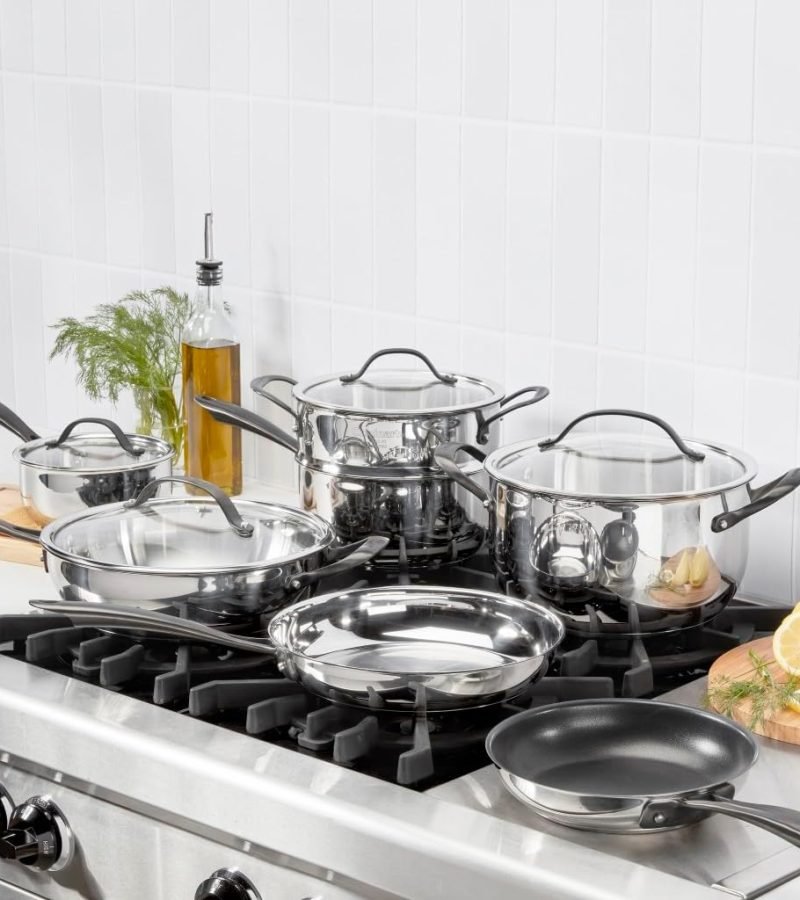 Cuisinart RADIANT PRO - Juego de utensilios de cocina de acero inoxidable con acabado de titanio cepillado (11 piezas).3