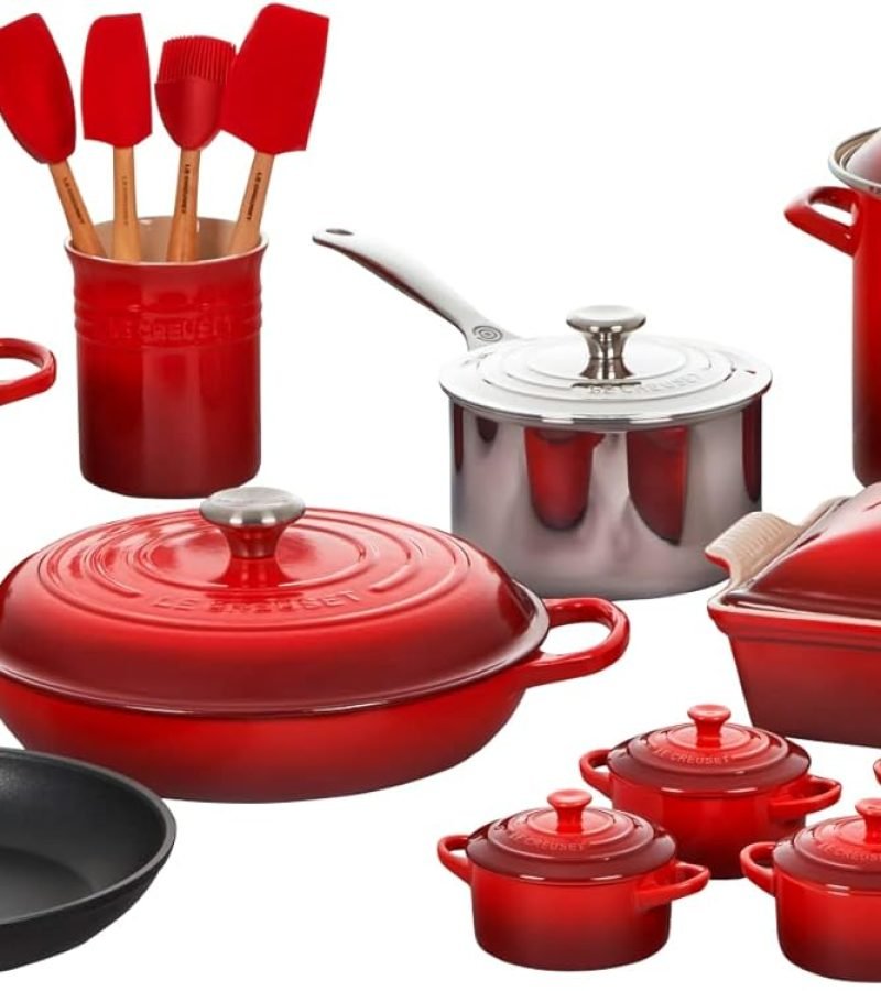Juego de ollas Le Creuset, 20 piezas color cereza