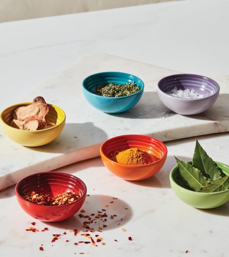 Le Creuset Juego de 6 cuencos de cerámica para regalo, multicolor, 2 onzas