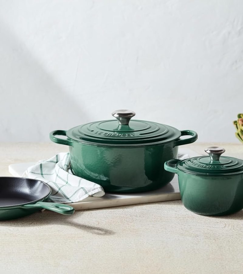 Le Creuset Juego de utensilios de cocina de hierro fundido esmaltado, 5 piezas, Artichaut.1