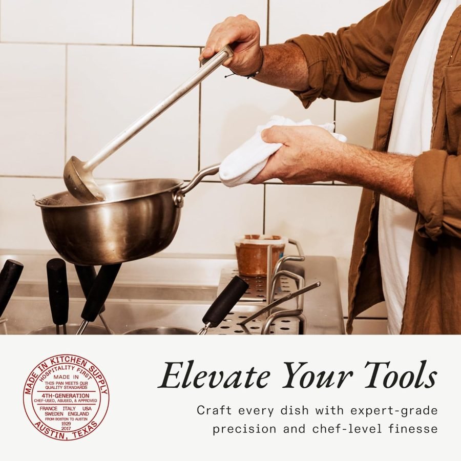 Made In Utensilios de cocina - Sartén de acero inoxidable de 2 cuartos de galón - Revestimiento de acero inoxidable de 5 capas .1